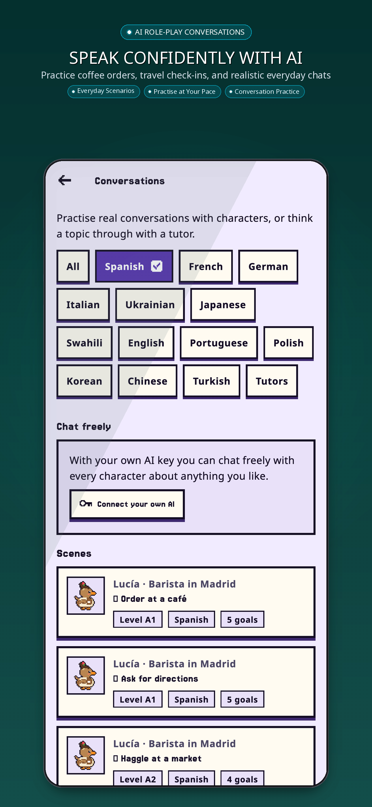 LinguaDuck 2.1 — Speak confidently with AI