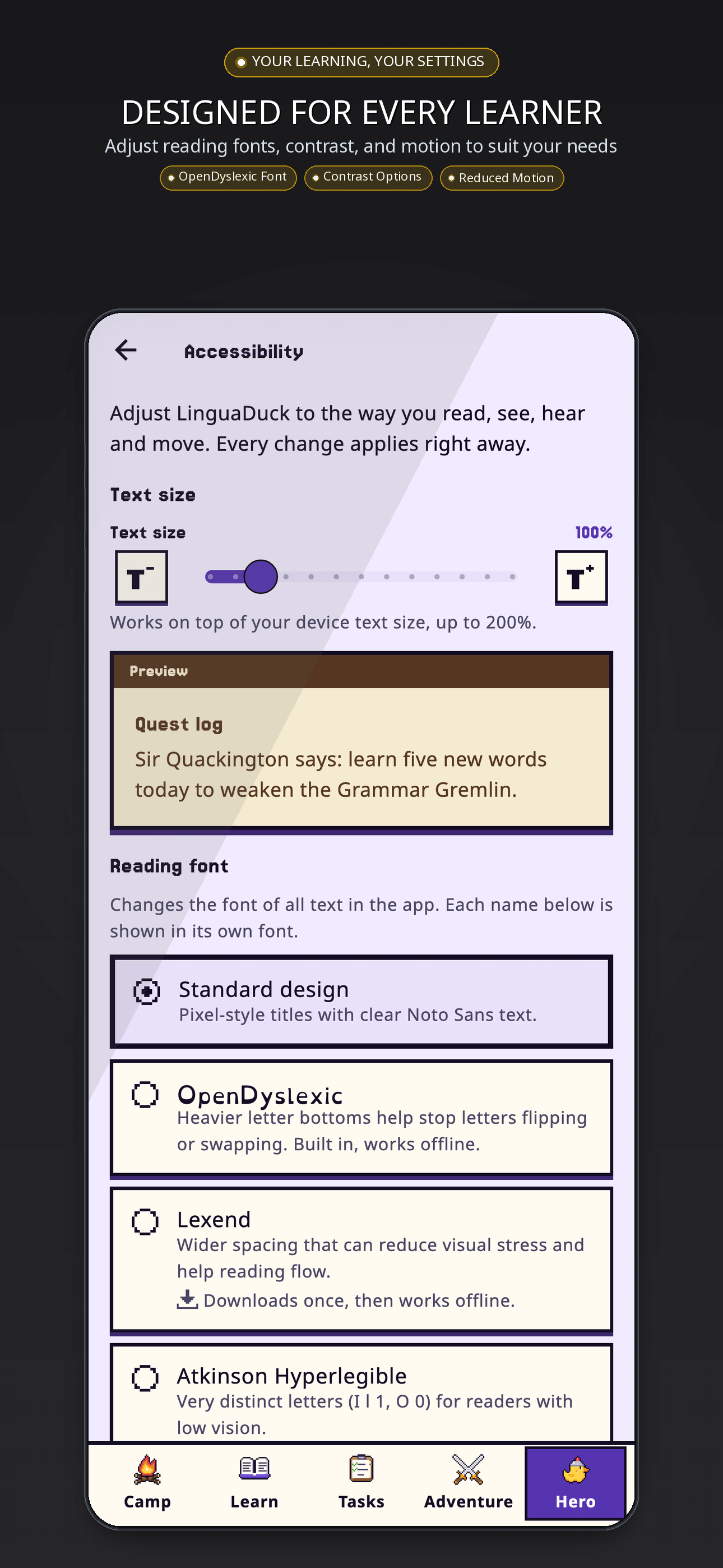 LinguaDuck 2.1 — Designed for every learner