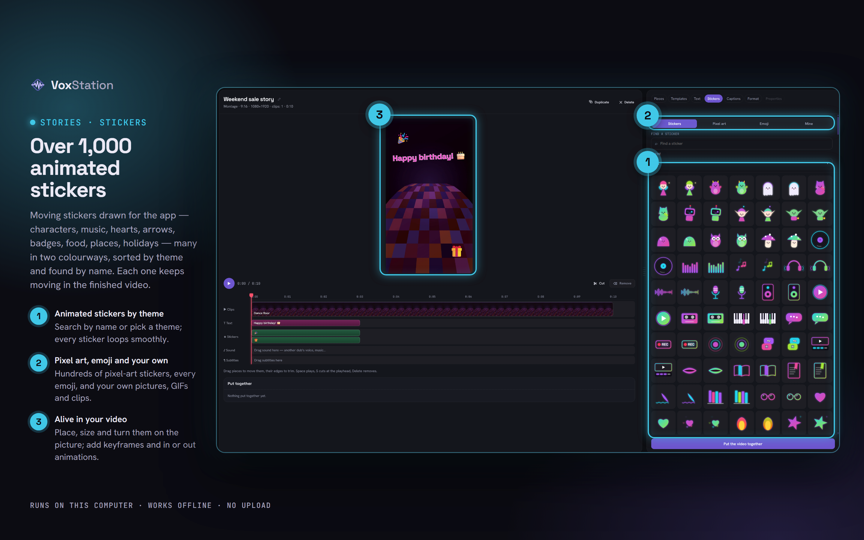 VoxStation: Over 1,000 animated stickers