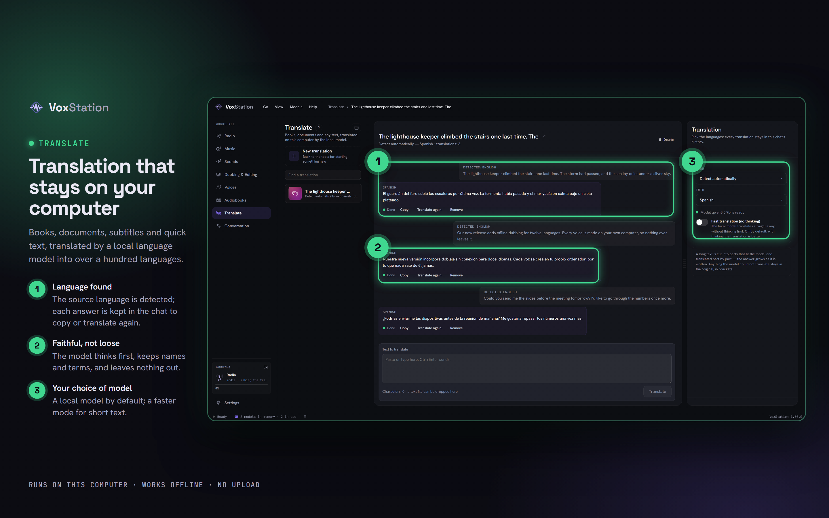 VoxStation: Translation that stays on your computer